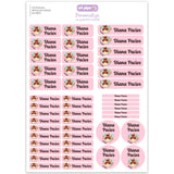 Pack 46 Etiquetas Personalizadas para objetos Rosa Hada