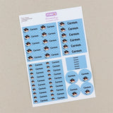 Pack 46 Etiquetas Personalizadas para objetos Azul Pirata