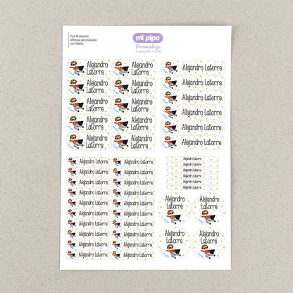 Pack 46 Etiquetas Personalizadas para objetos Superhéroe