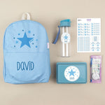 Pack Cole Personalizado Mochila Estrella Azul