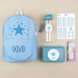 Pack Cole Personalizado Mochila Estrella Azul