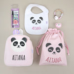 Pack Cole Personalizado Panda Rosa