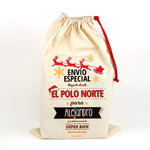 Saco Personalizado para Regalos Navidad Trineo