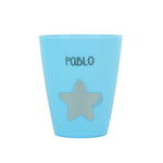 Set de Vasito y cubiertos de Acero Personalizados Azul