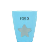 Set de Vasito y cubiertos de Acero Personalizados Azul